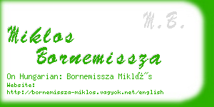 miklos bornemissza business card